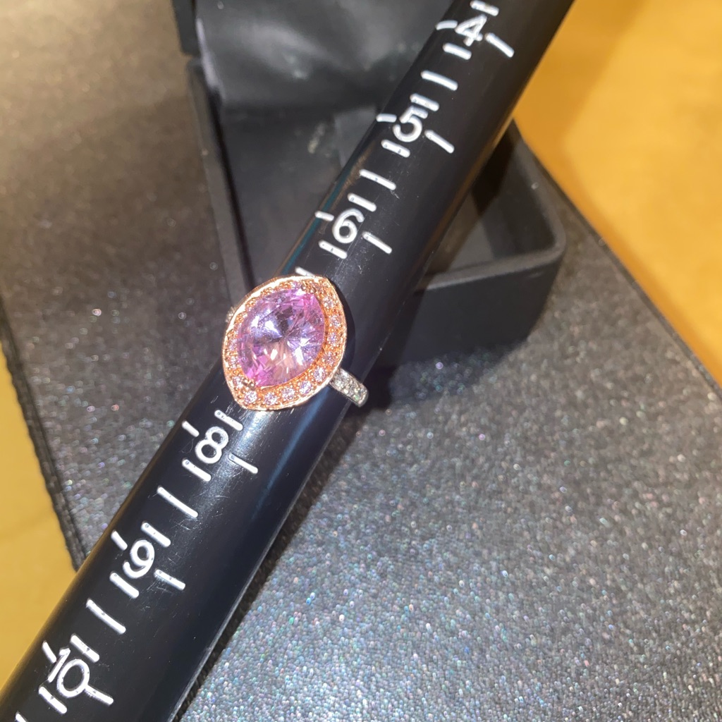 Pink Sapphire 5 Kt 925 Ster Silver Ring Size 7 249$